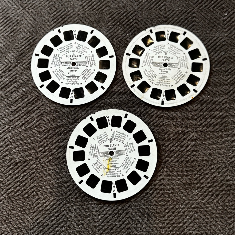 Vintage View Master Our Planet Earth A/B/C Reels by GAF - 1967